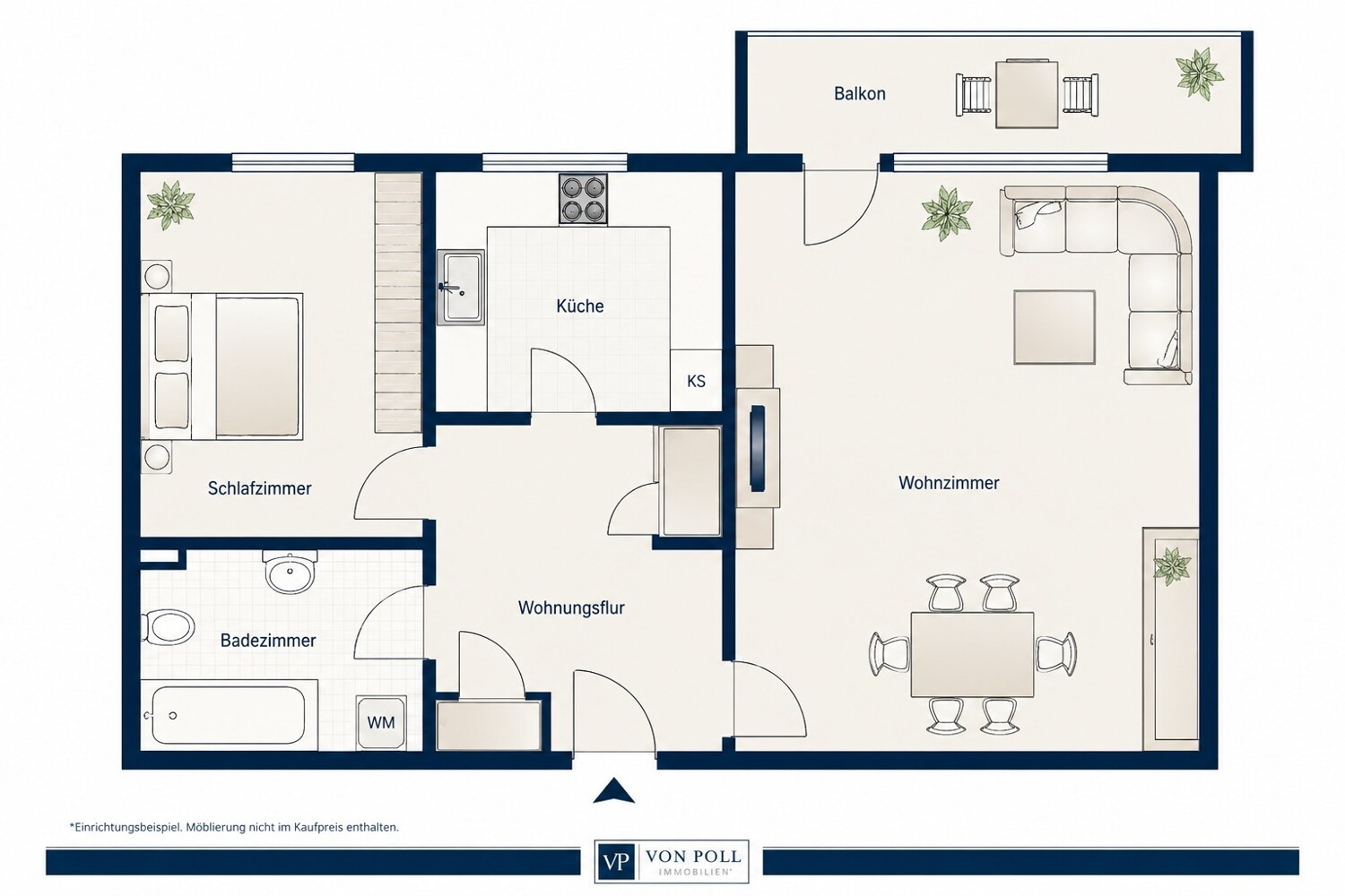 Ruhige 2-Zimmer-Wohnung in Lankwitz mit Balkon, Stellplatz und Hobbyraum