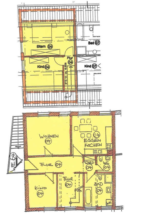 Grundriss 3-Zimmer-Maisonette