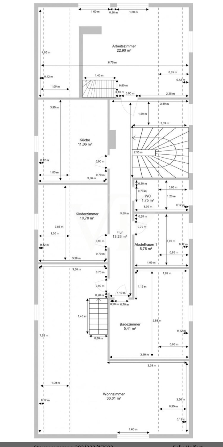 Dachgeschoss aktuelle Aufteilung