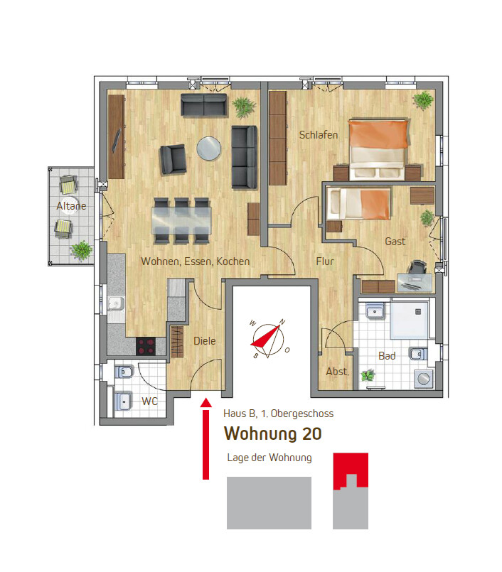 R 20 Grundriss Haus B