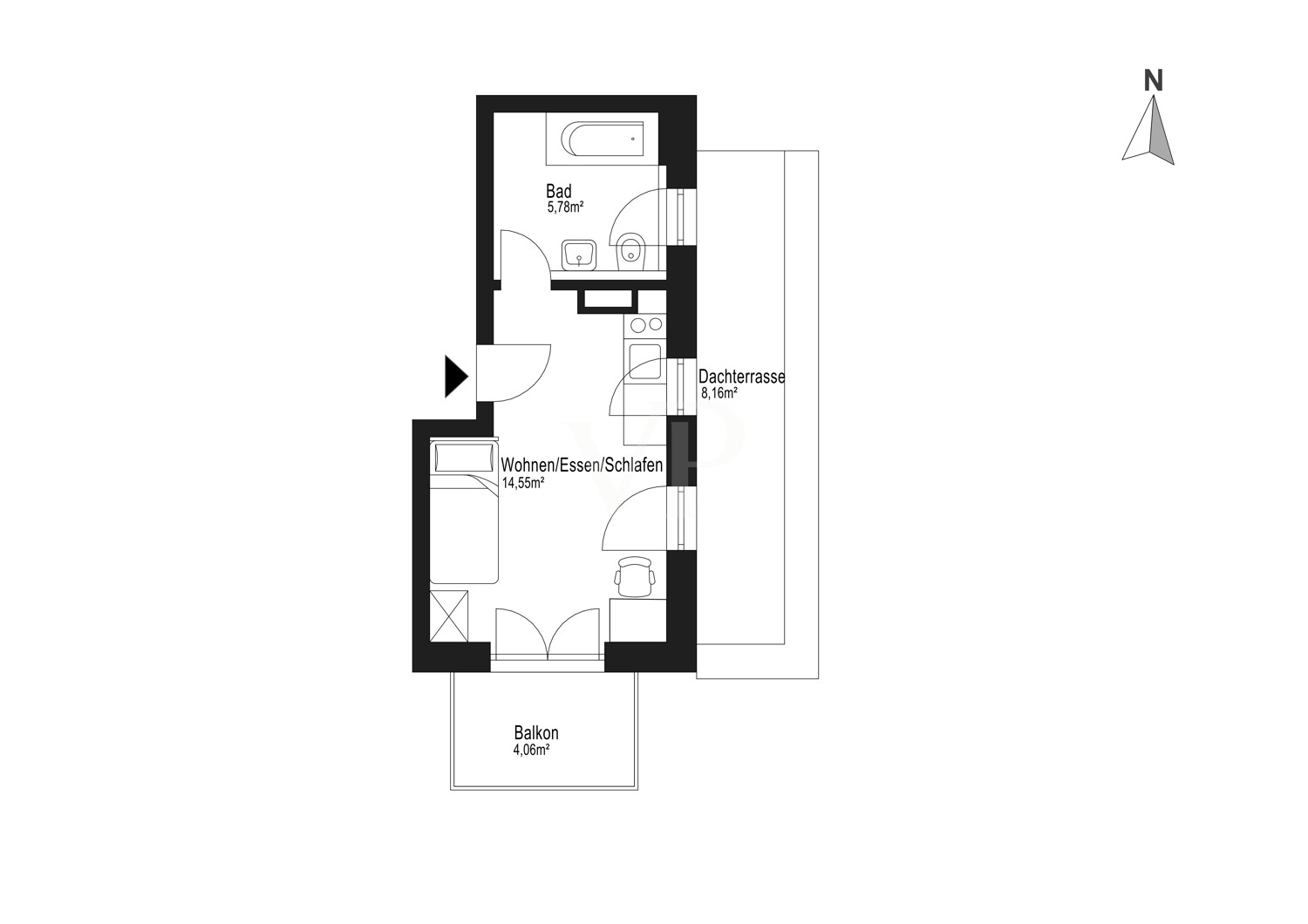 Apartment 14. 2. Obergeschoss