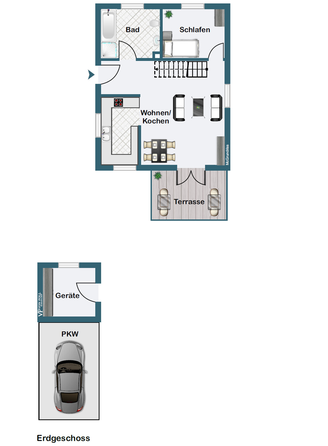 Wochenendhaus im Dänischen Stil in Strandnähe mit neuem Carport und pflegeleichtem Garten