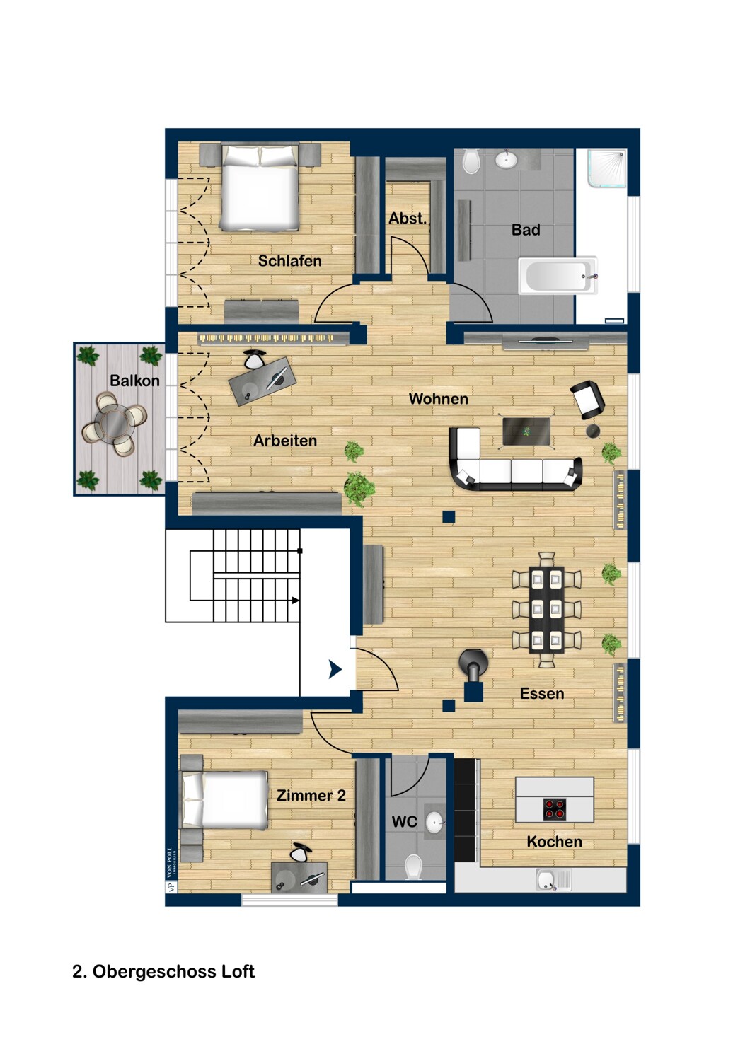 Grundriss Loft