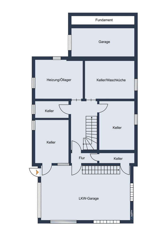 Grundriss UG Haus oben