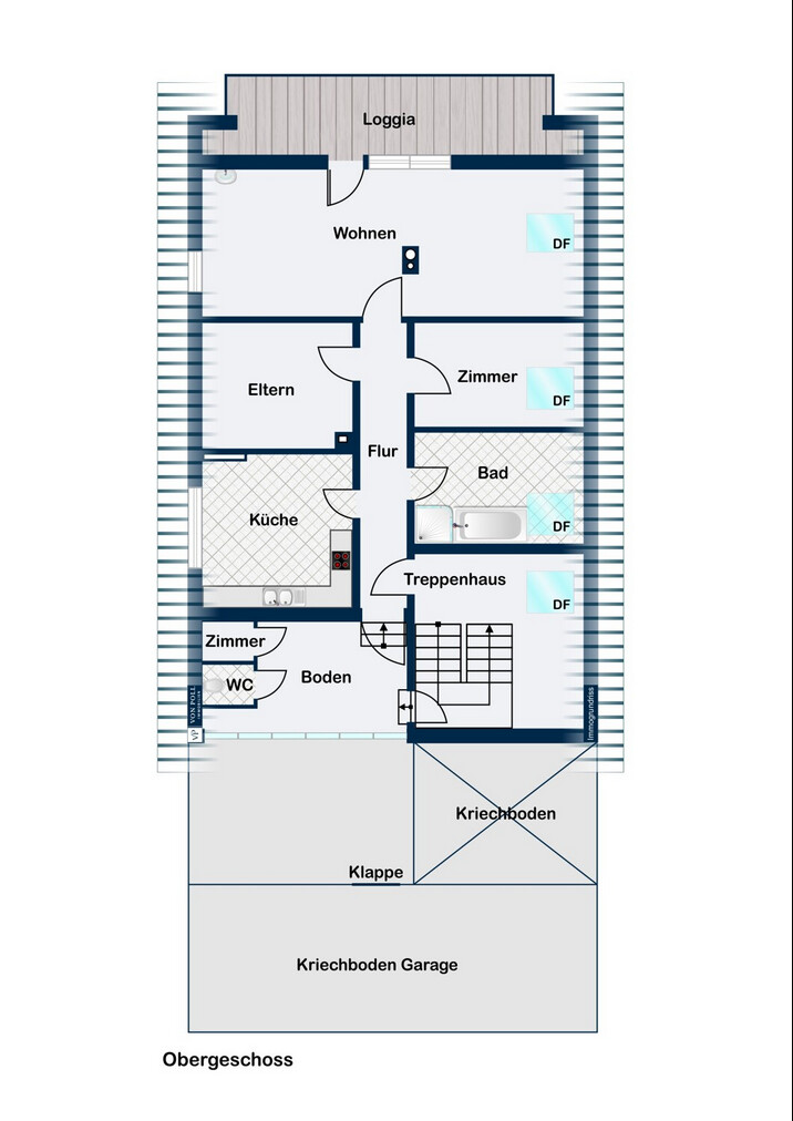 Grundriss OG Haus unten