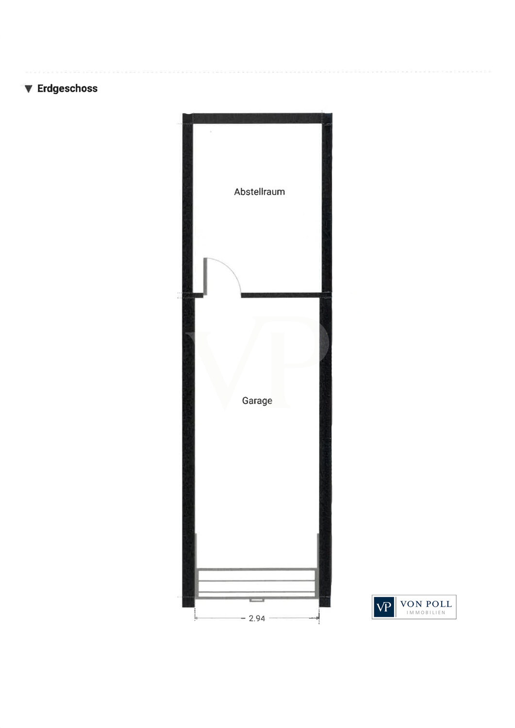 Grundriss Garage + Abstellraum