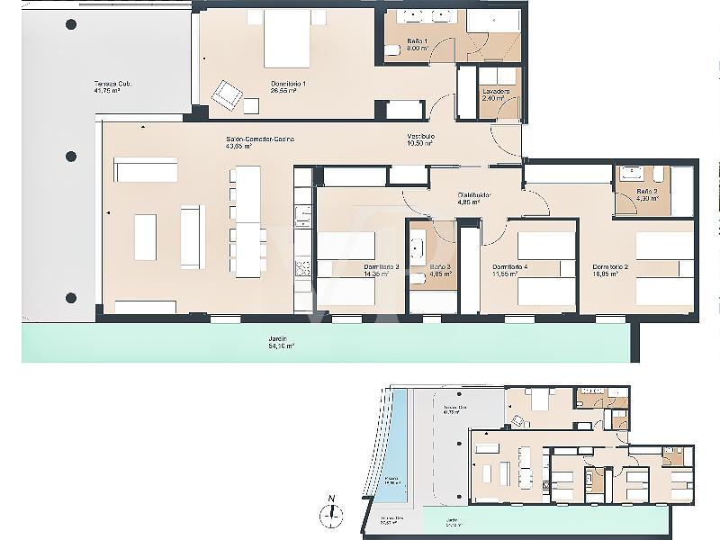 Ejemplo plano / Example floorplan / Beispiel Grundriss