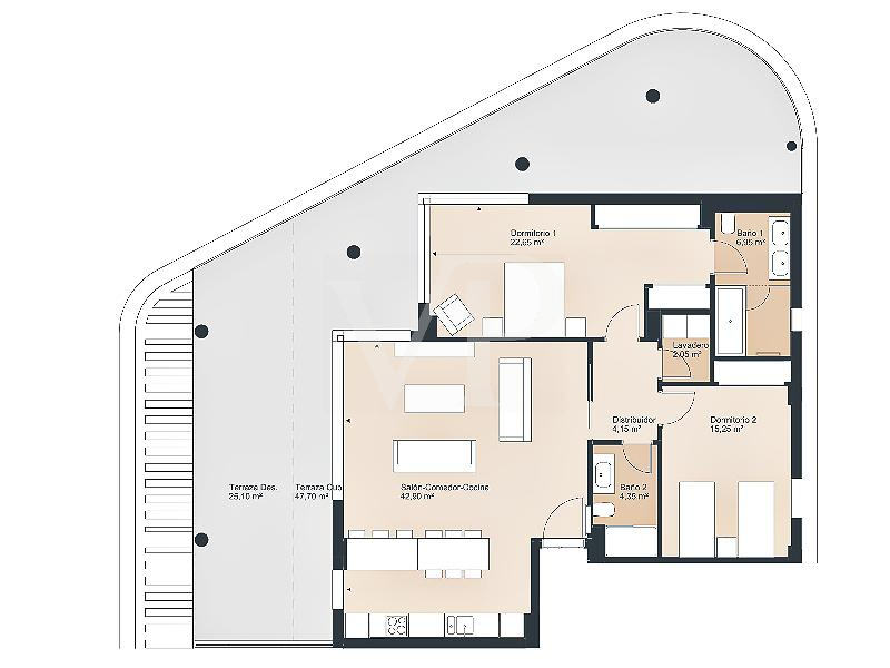 Ejemplo plano / Example floorplan / Beispiel Grundriss