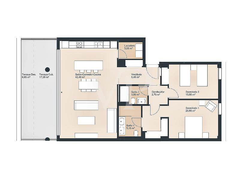 Ejemplo plano / Example floorplan / Beispiel Grundriss