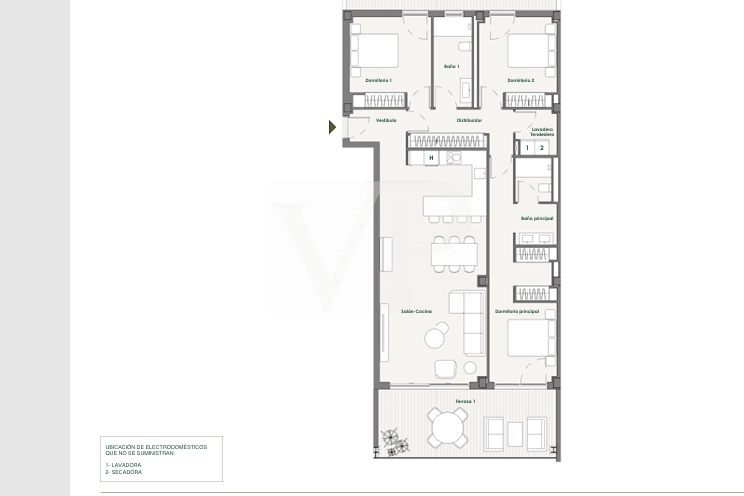 Neubau direkt am Meer in Callao Salvaje - 3 Schlafzimmer Wohnung