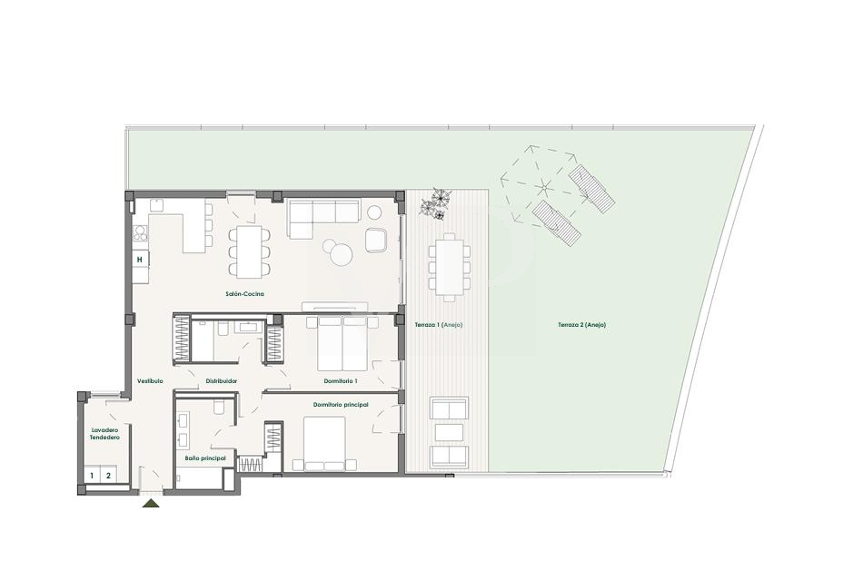Neubau direkt am Meer in Callao Salvaje - Zwei Schlafzimmerwohnung