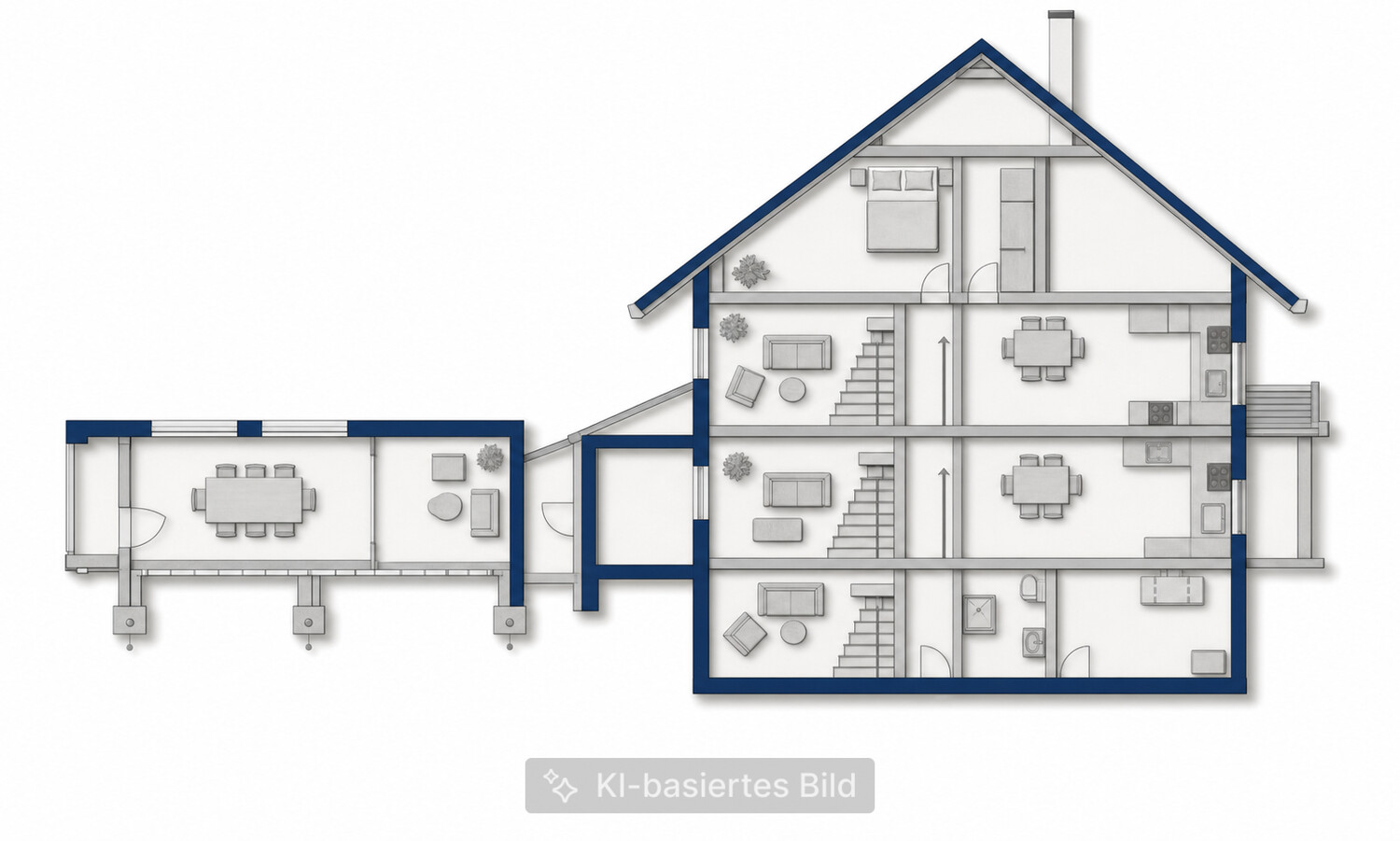 Schnitt A-A Wohnhaus