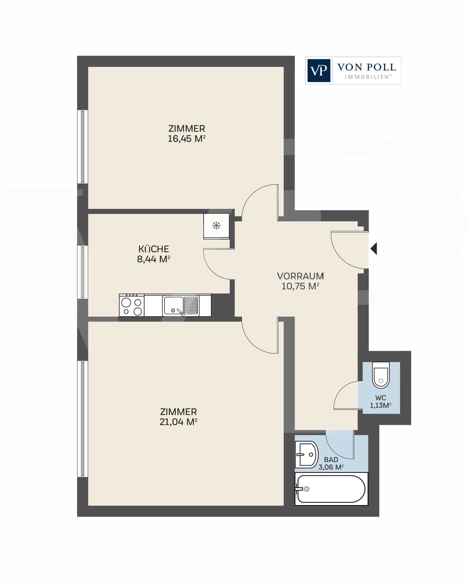 3 Zimmer Wohnung im 3. Bezirk