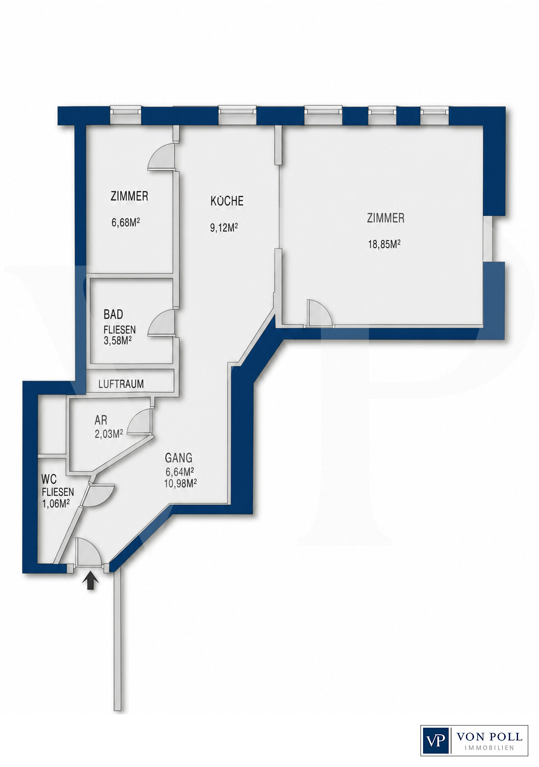 1,5 Zimmer in Meidling