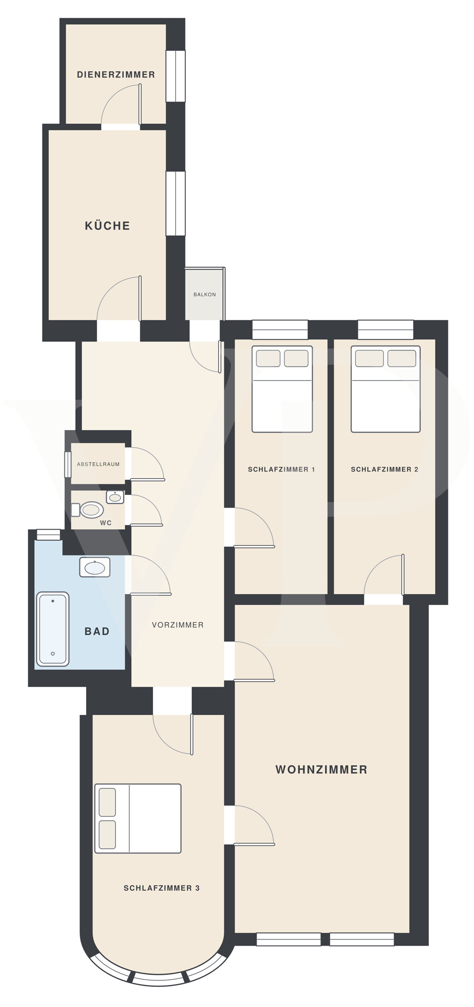 Variante 3 Schlafzimmer