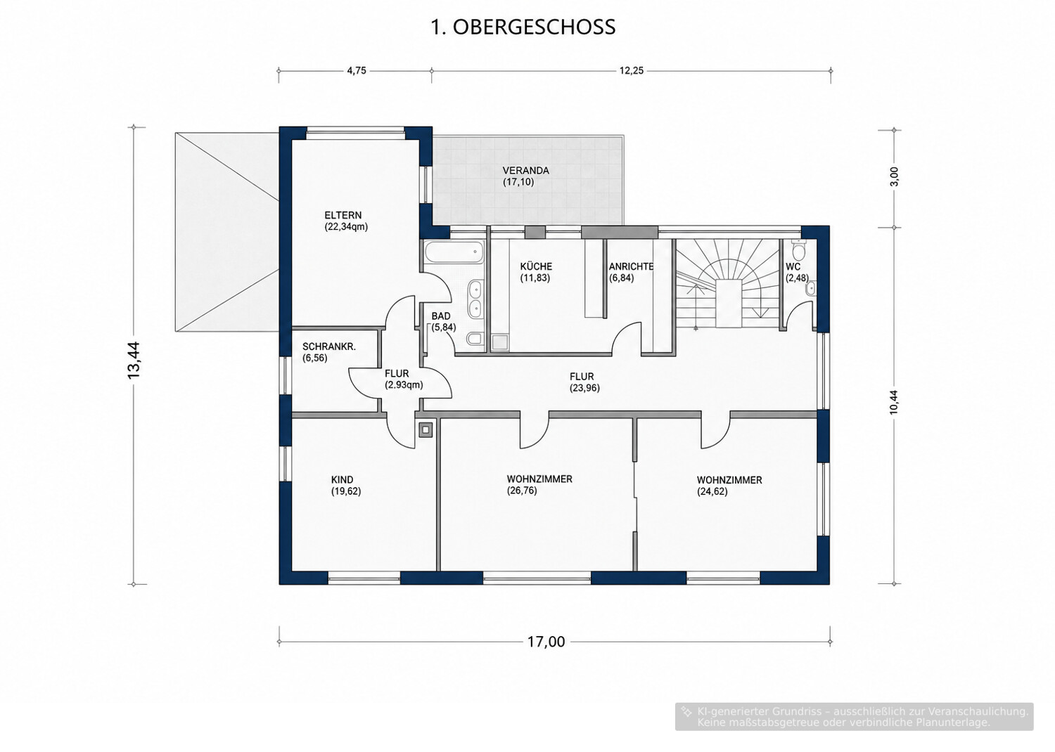 Grundriss 1.Obergeschoss