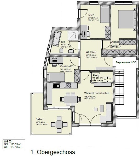 Grundriss Wohnung OG Grundriss Wohnung OG