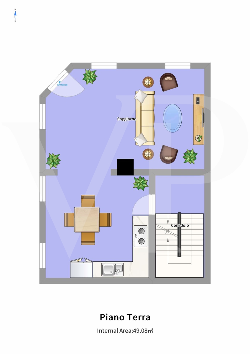 Maison individuelle avec terrasse panoramique centre du village