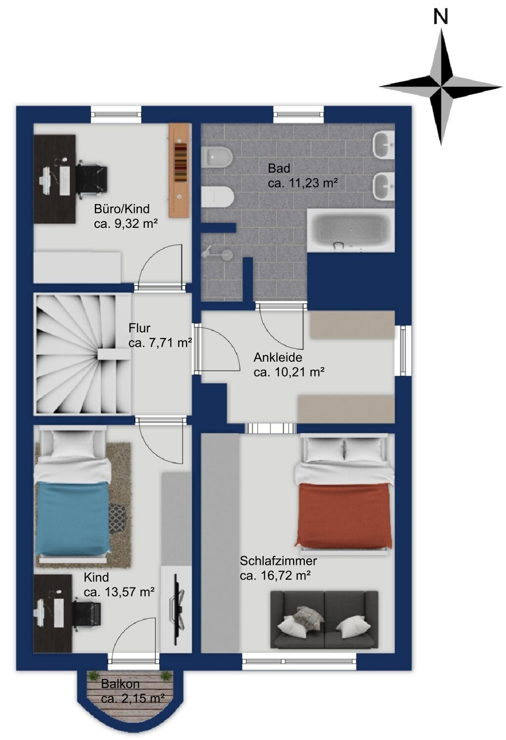 Grundriss Obergeschoss