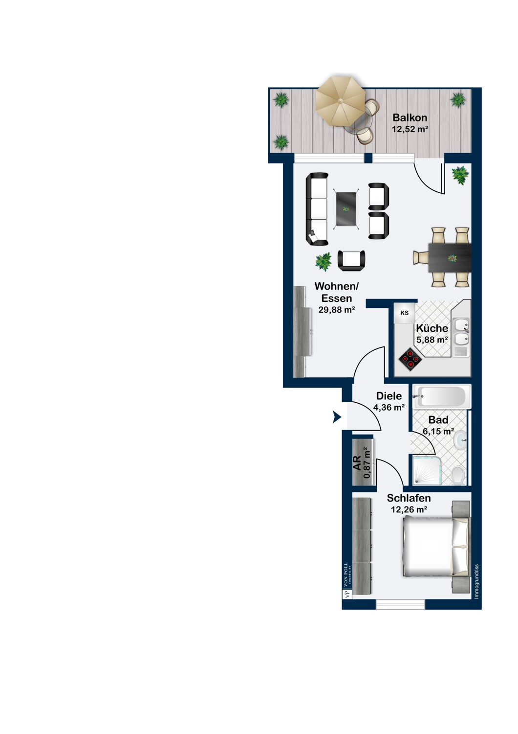 Grundriss Etagenwohnung