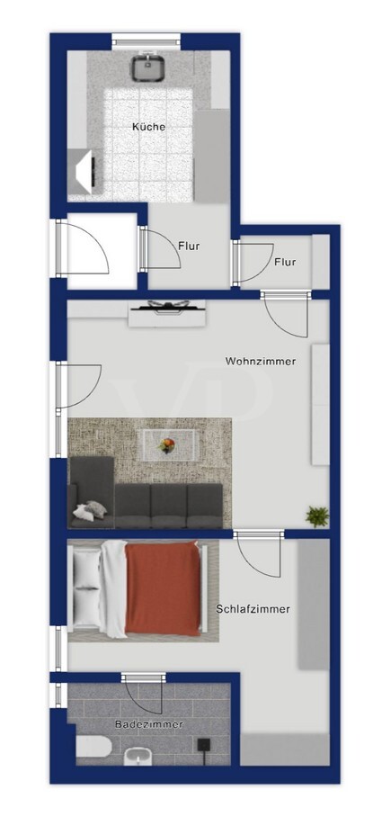 Grundriss Mietwohnung EG