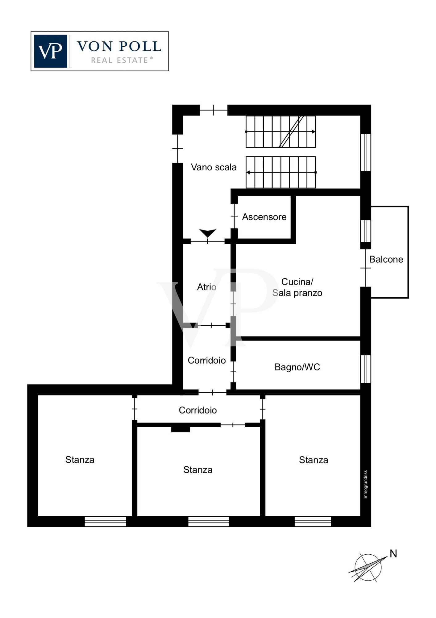 Bolzano: Luminoso ed ampio trilocale in via Palermo