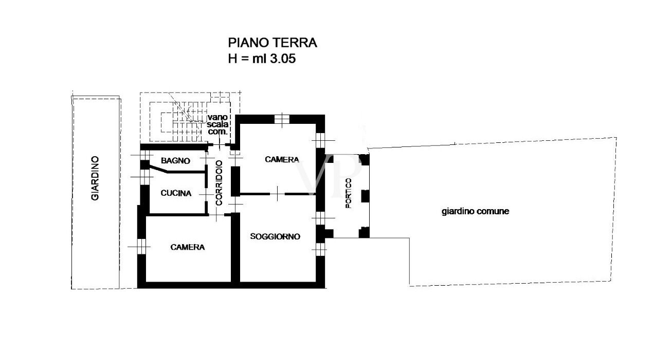 Große Drei-Zimmer-Wohnung mit Garten in exklusiver Lage in Gries
