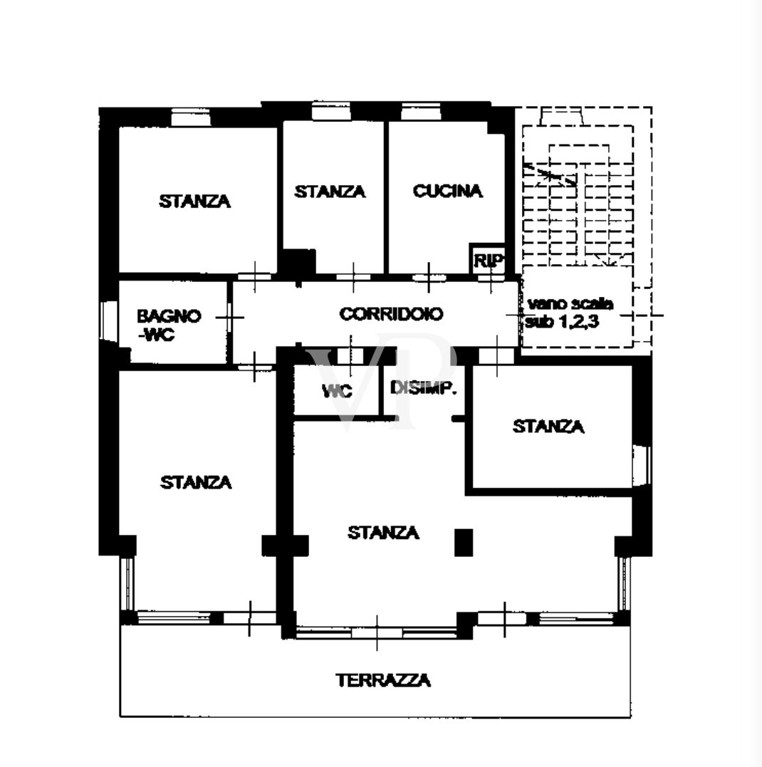 Elégant et spacieux appartement de trois pièces avec terrasse