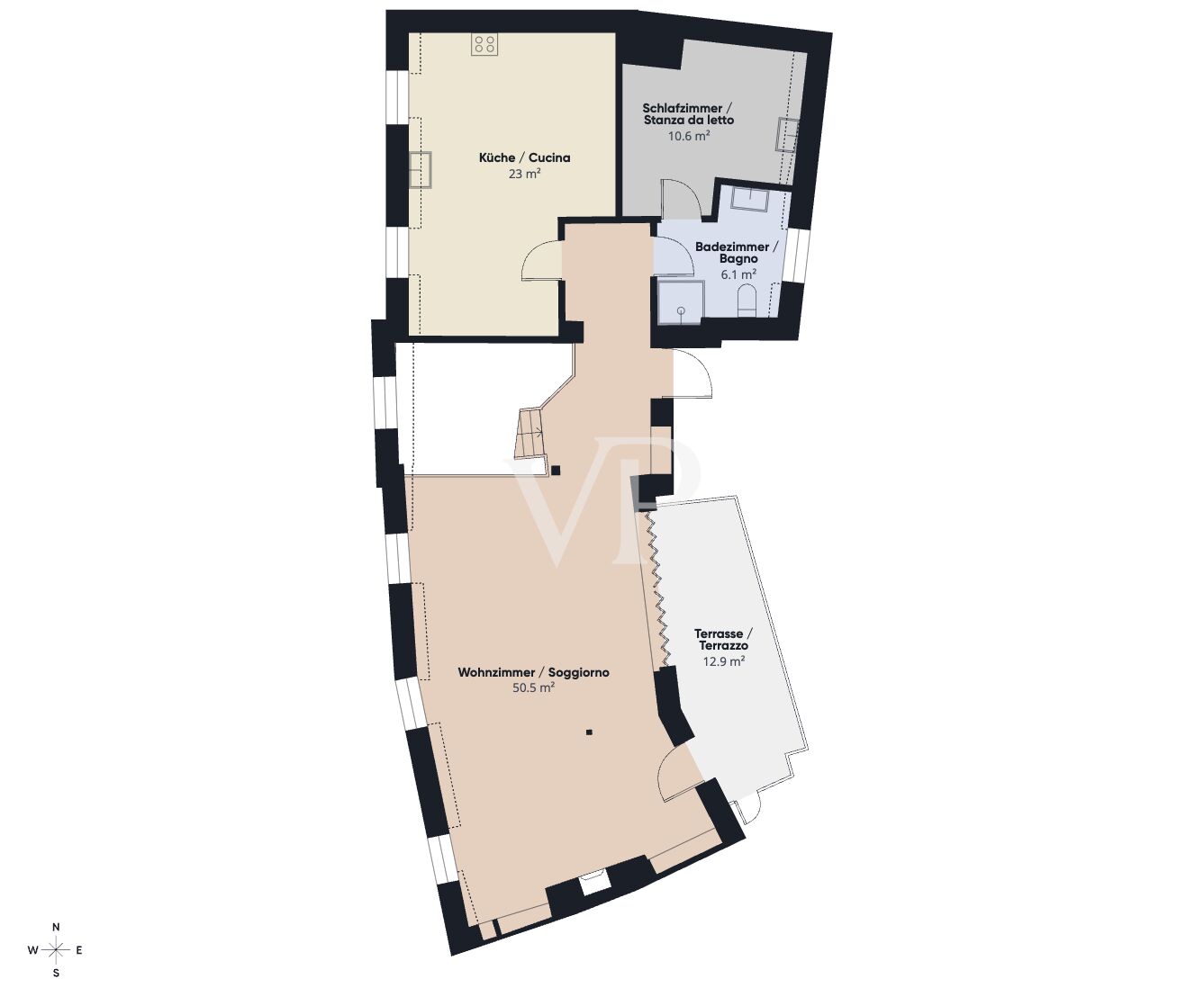 Prestigious luxury penthouse with large terrace in the heart of Merano