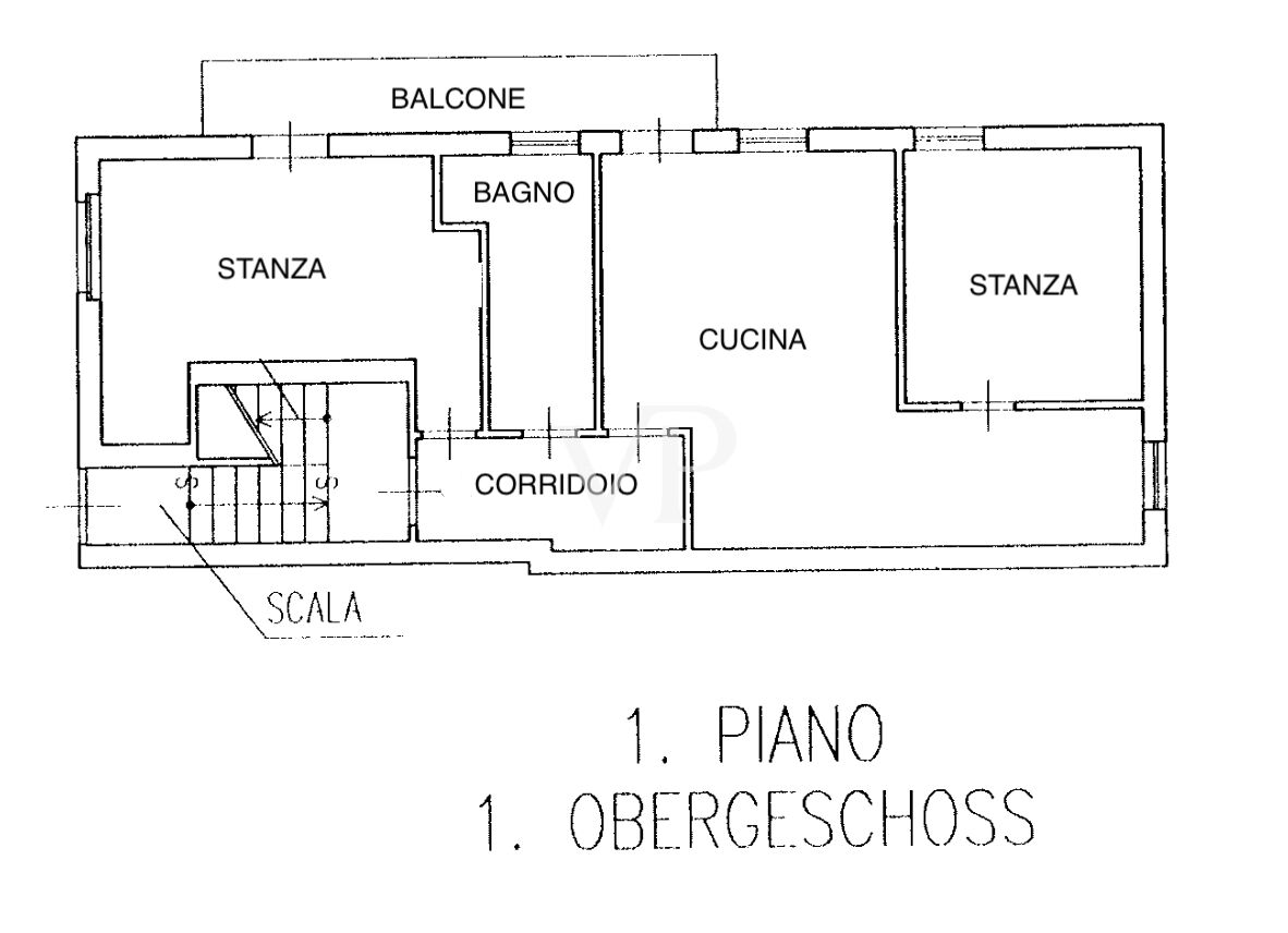 Haus mit drei unabhängigen Wohnungen und einem großen Garten in einer ruhigen Gegend