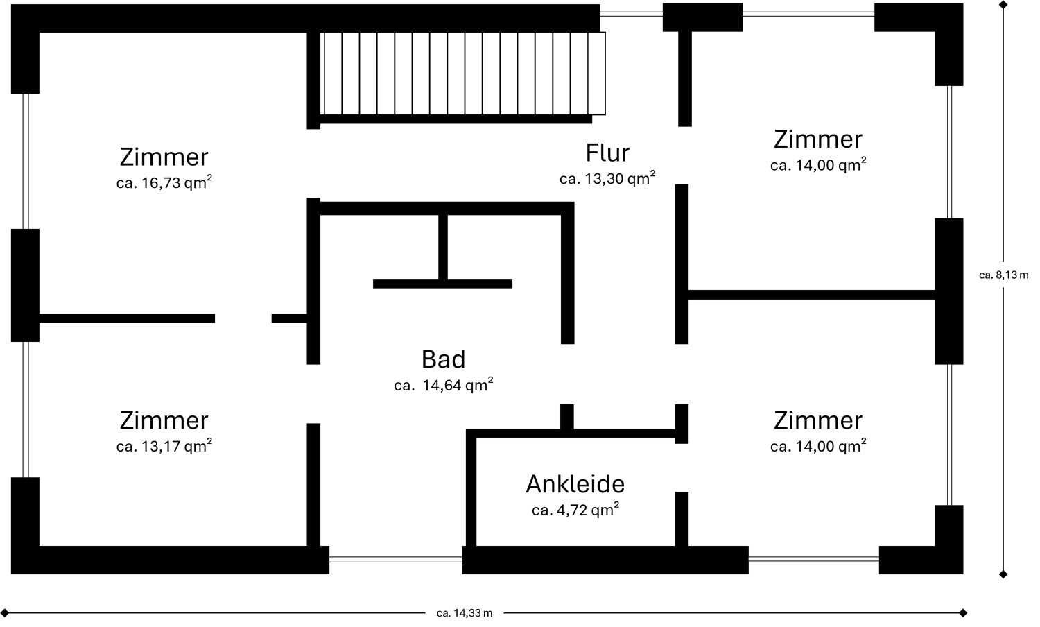 Grundriss Obergeschoss