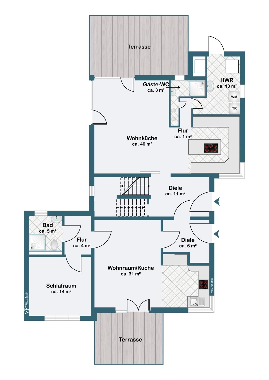 Erdgeschoss / Haupthaus und ELW