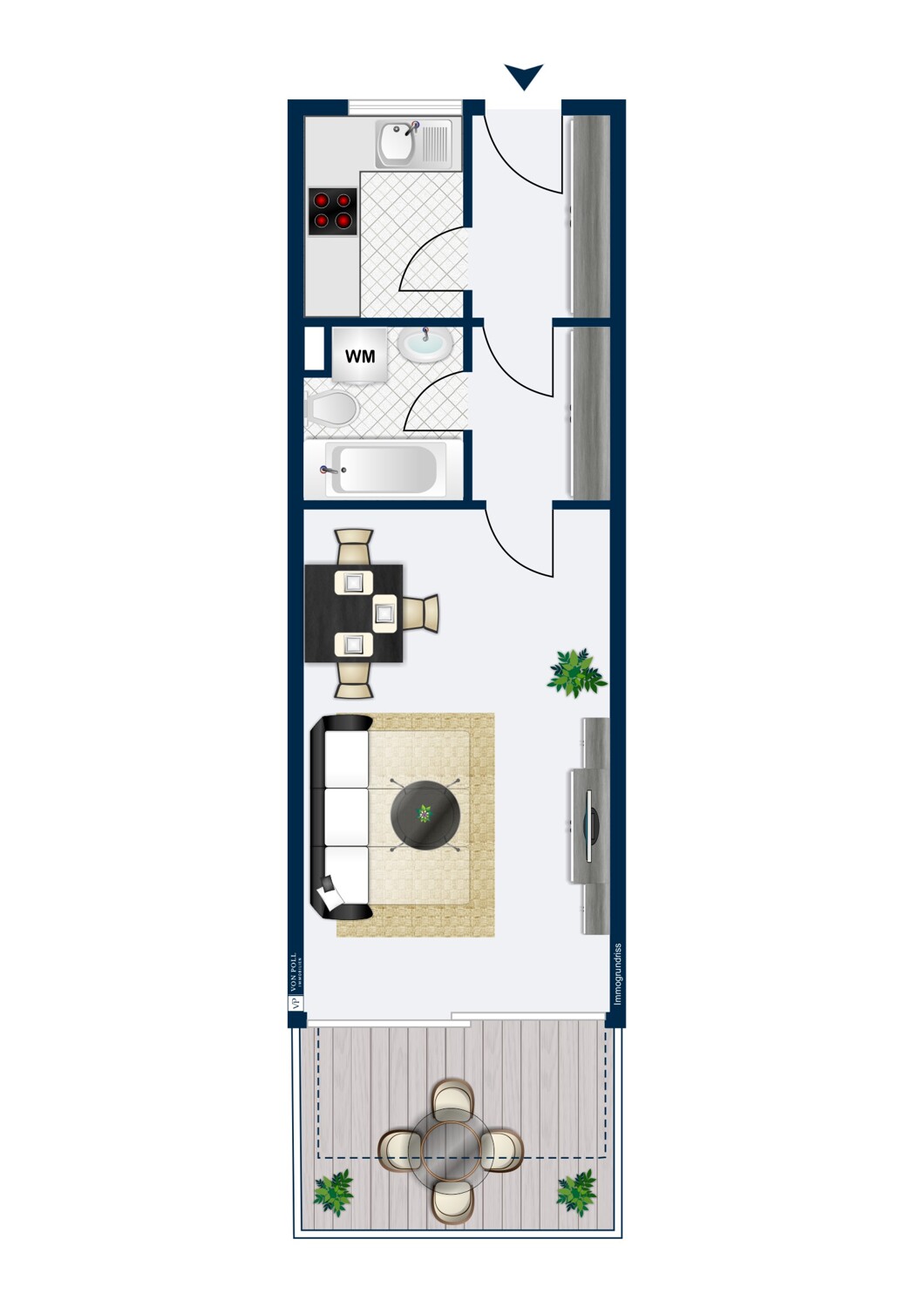 Gepflegtes Einzimmer-Appartement in Garbsen/Havelse