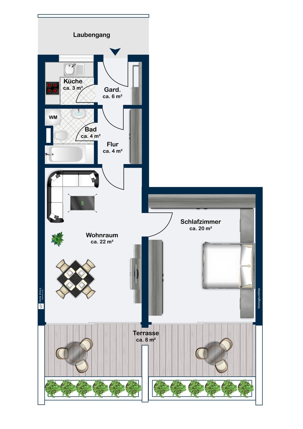 Schöne Zweizimmer-Wohnung in Garbsen / Havelse