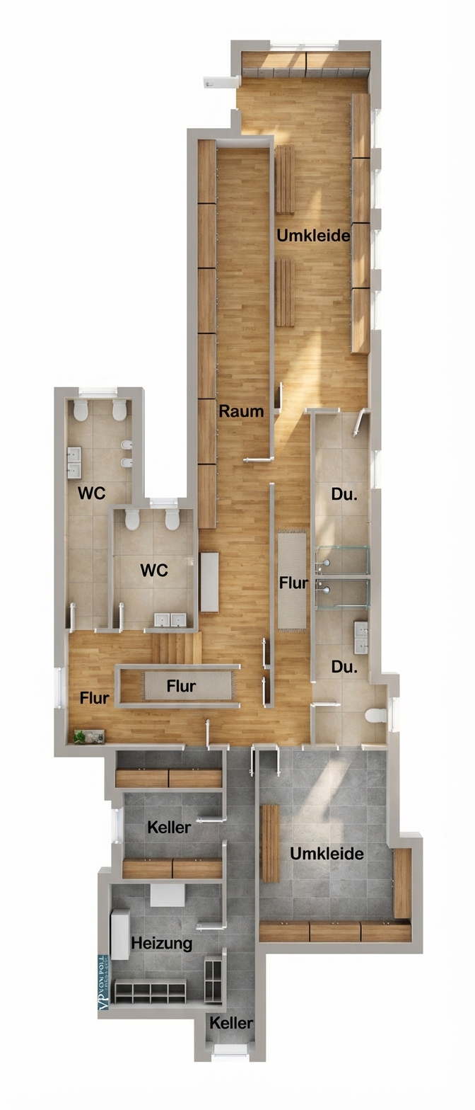 KG - Duschen - Umkleide  - Toiletten