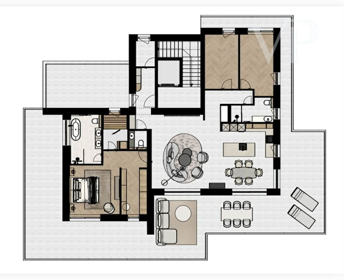 LUXUS, GRÜN, PANORAMA, PENTHOUSE