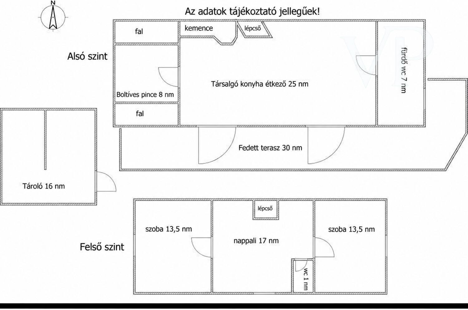 Hungarian Two-Level House Floor Plan