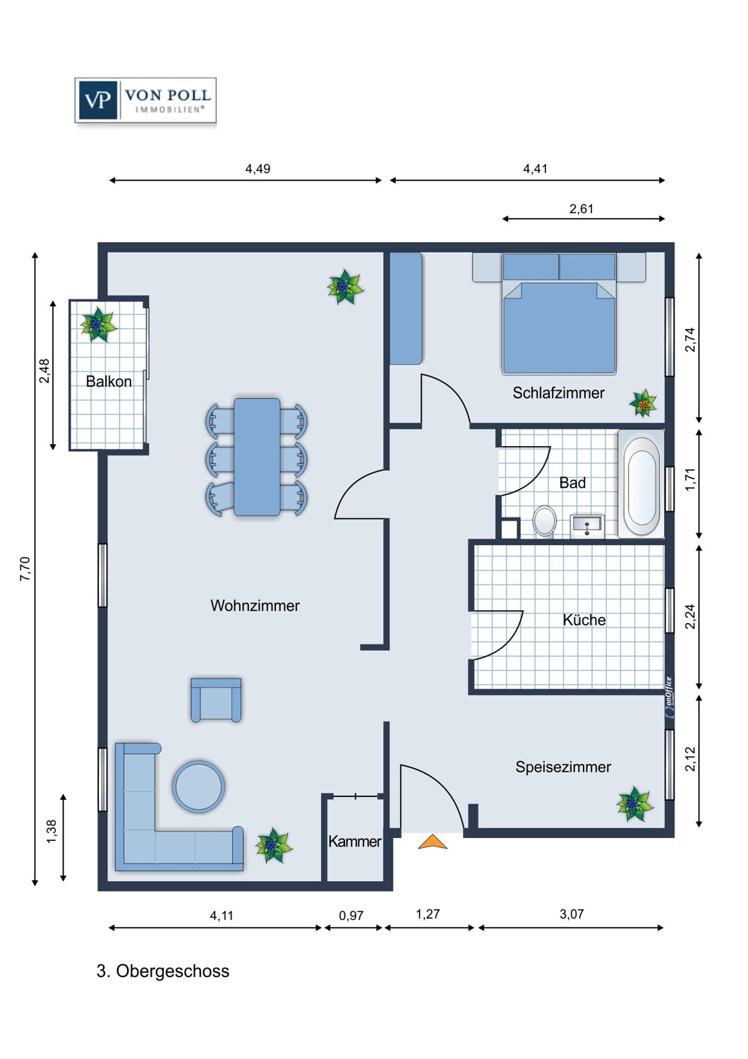 Grundriß mit Maßen Grundriß mit Maßen