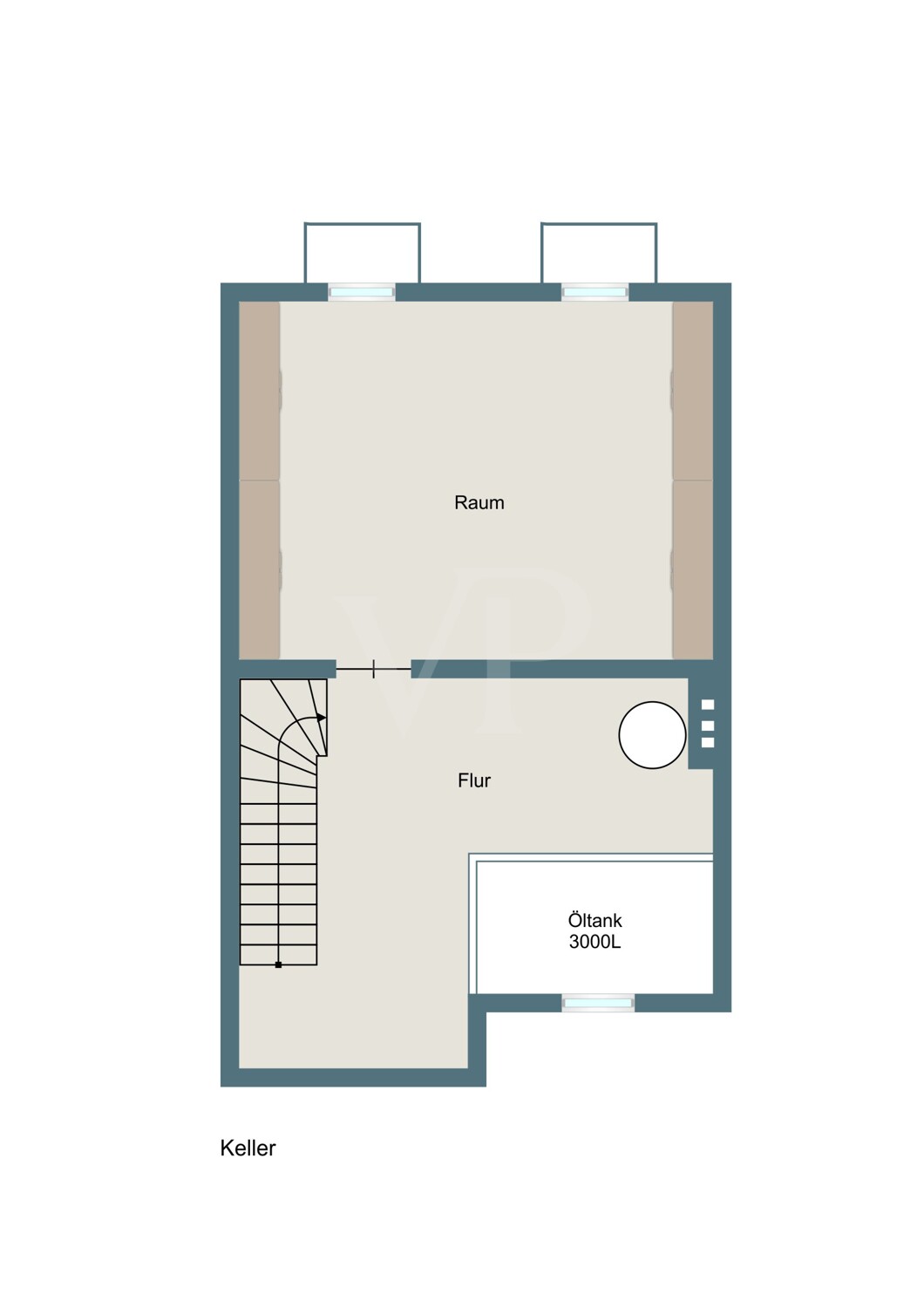 Grundriss Kellergeschoss.