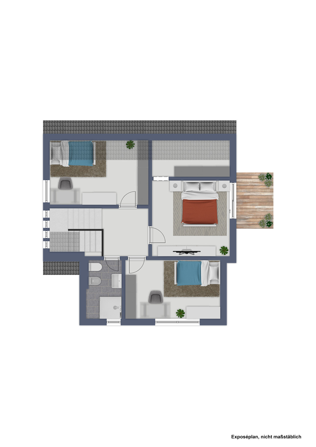 Obergeschoss-Grundriss