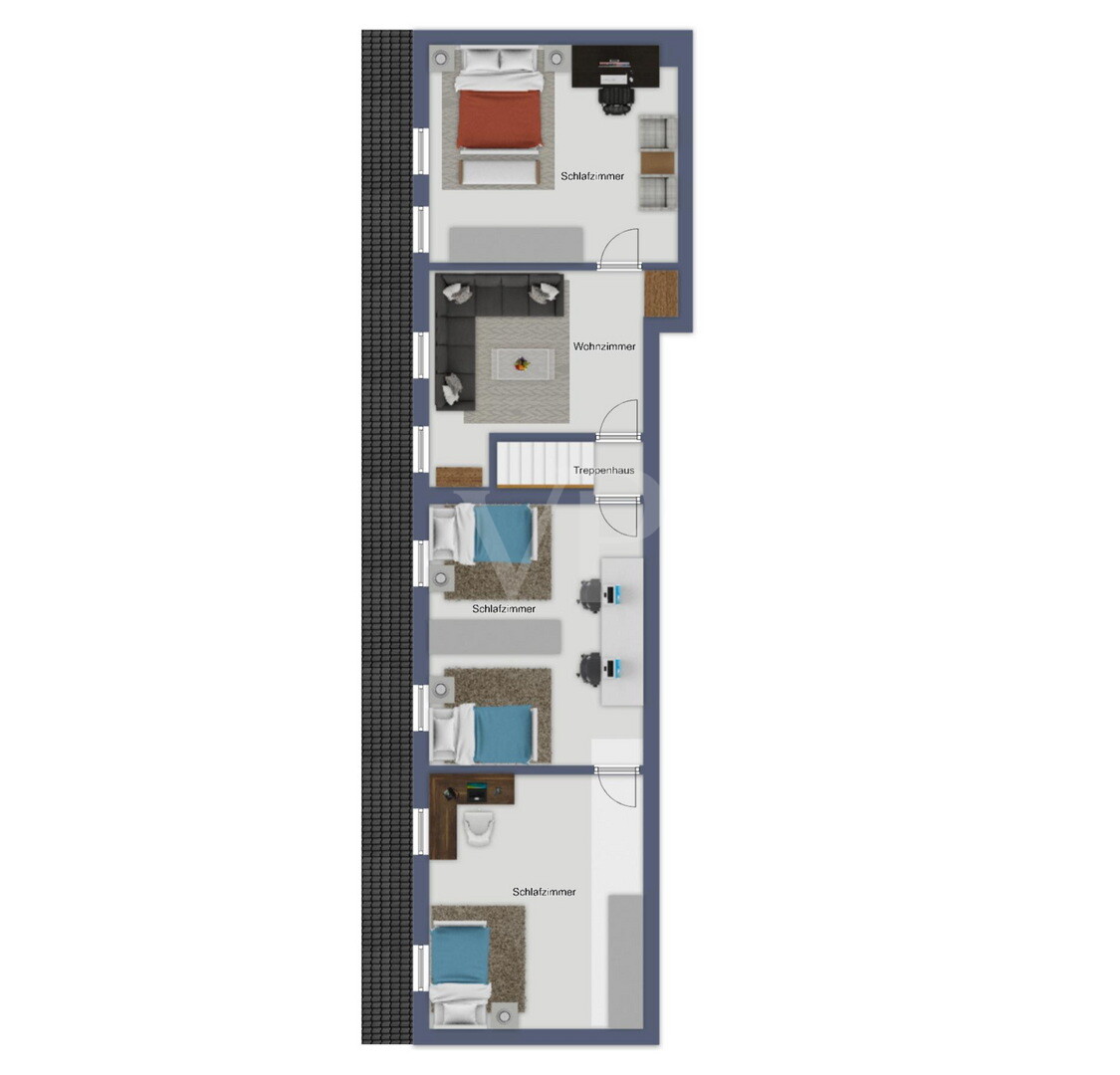 Grundriss Ferienhaus Dachgeschoss