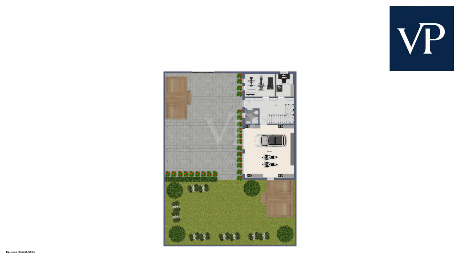 Grundriss EG mit Außenbereich
