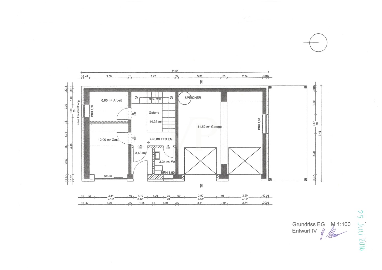 Grundriss EG mit Bemaßung