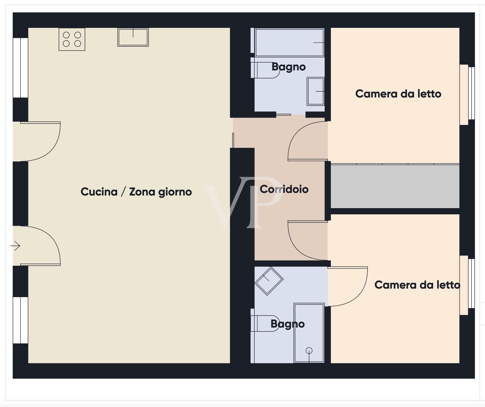 Renovierte Dreizimmerwohnung, zwei Bäder, frei ab November Renovierte Dreizimmerwohnung, zwei Bäder, frei ab November