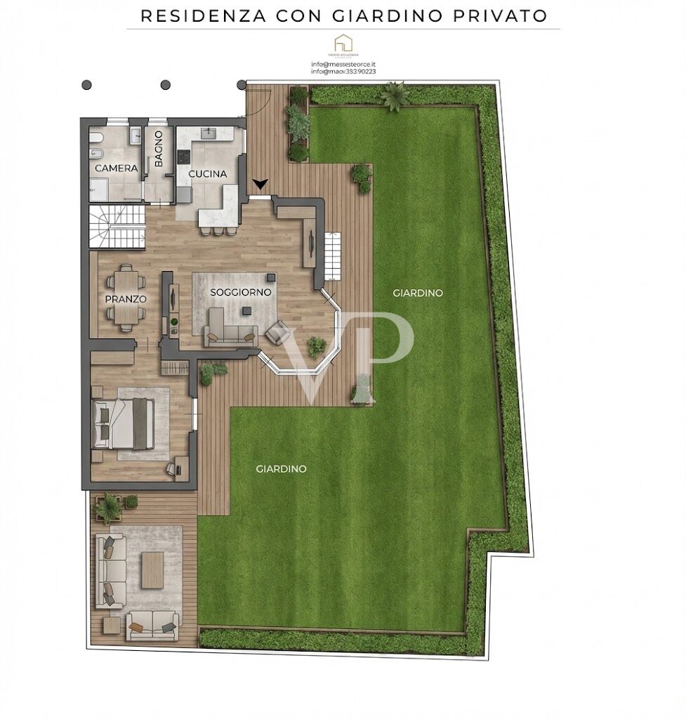 Villa with garden and breathtaking views of the Alps