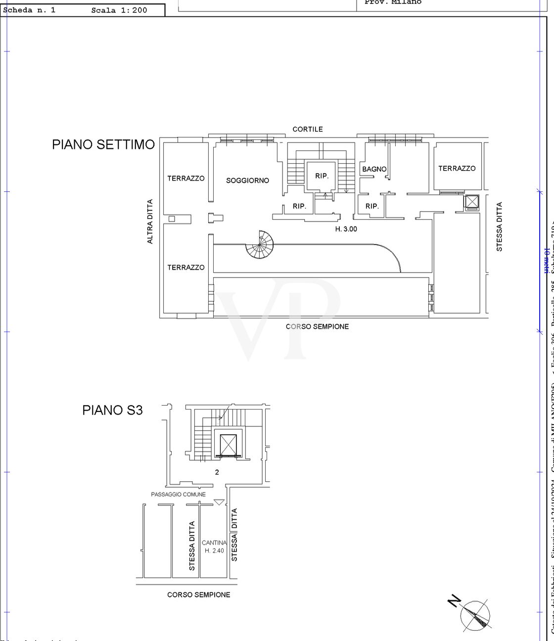 Planimetria piano 7