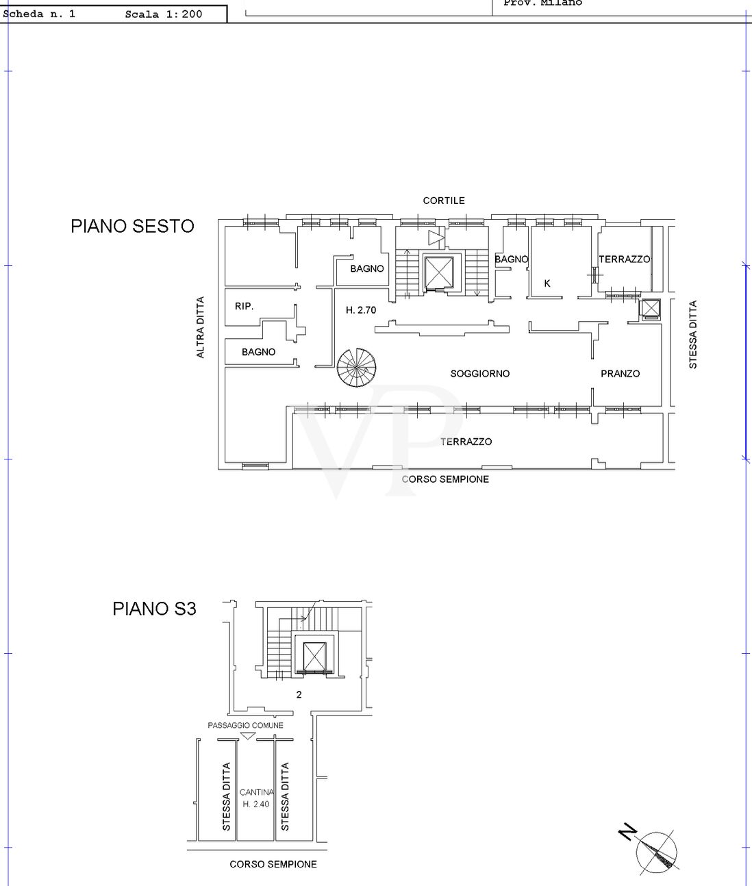 Planimetria piano 6