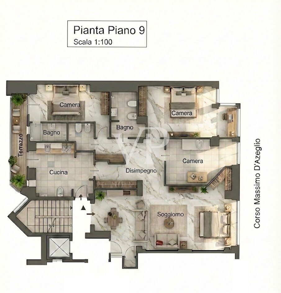 Elegante, fein renovierte Wohnung im Hochparterre