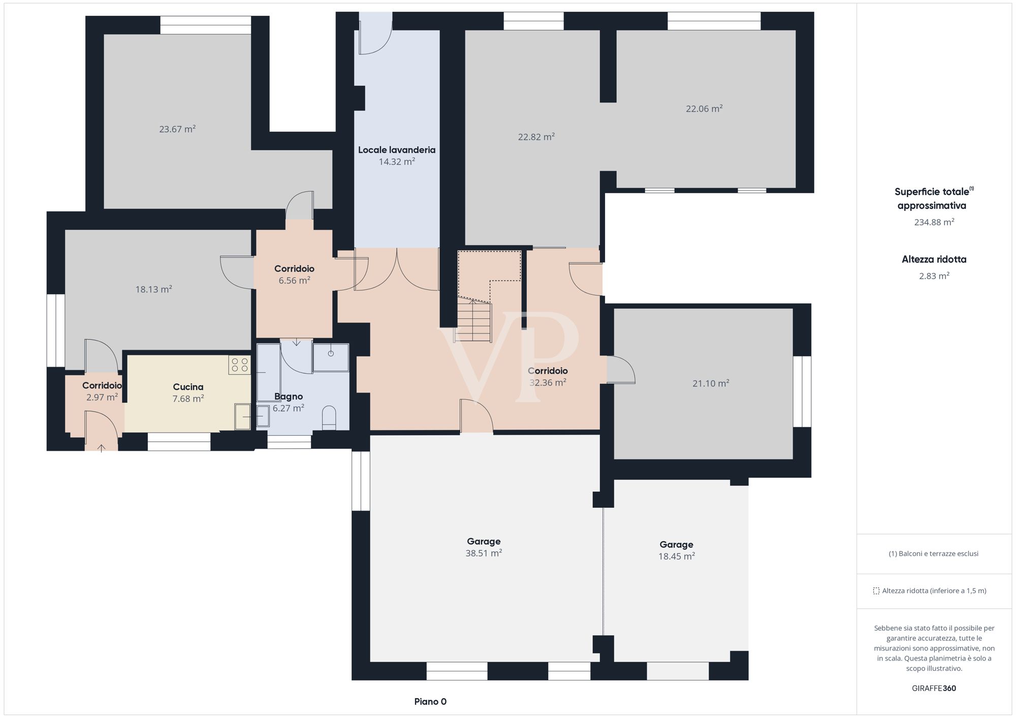 Villa auf zwei Ebenen mit großem Privatgarten und Doppelgarage