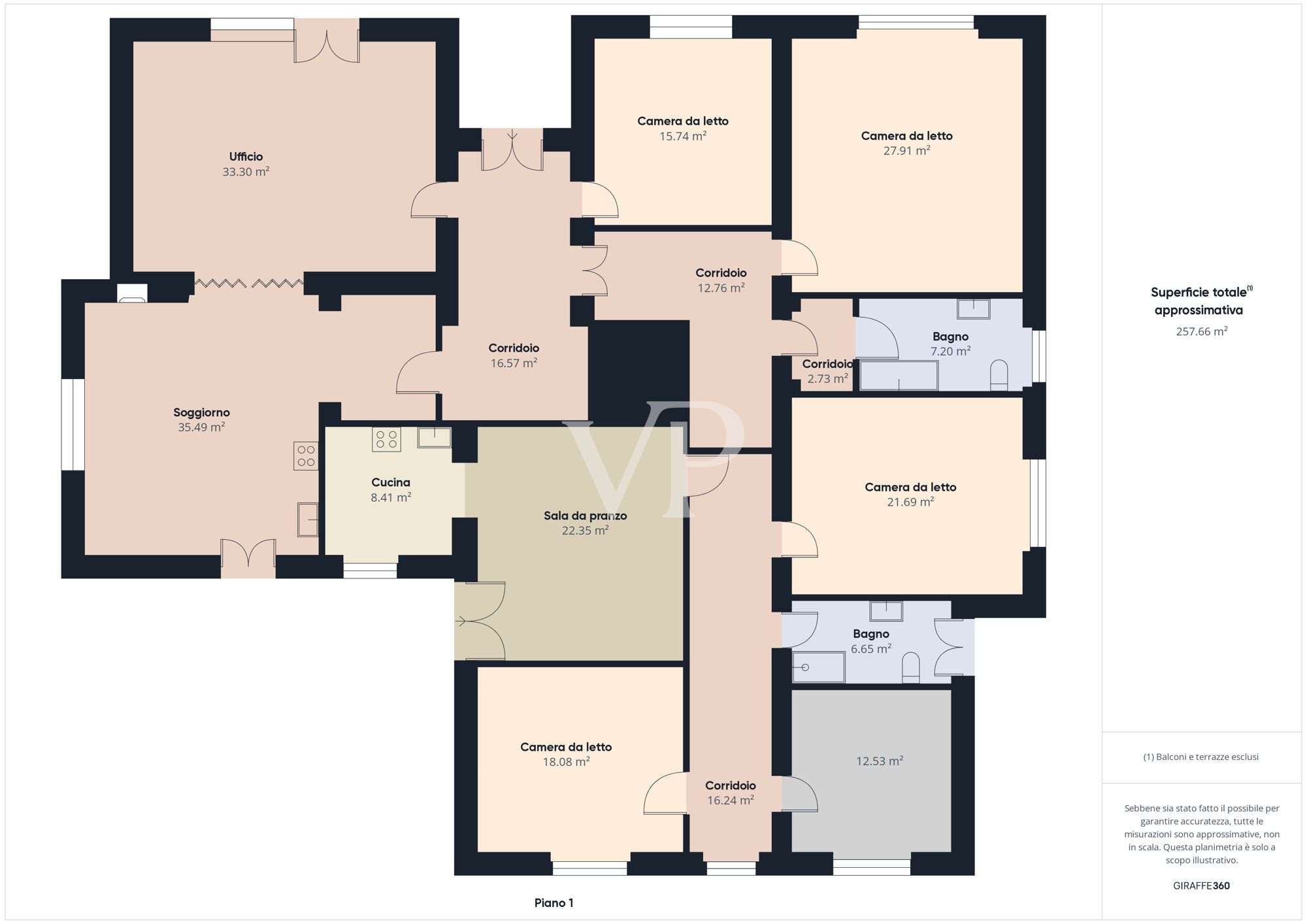 Villa auf zwei Ebenen mit großem Privatgarten und Doppelgarage